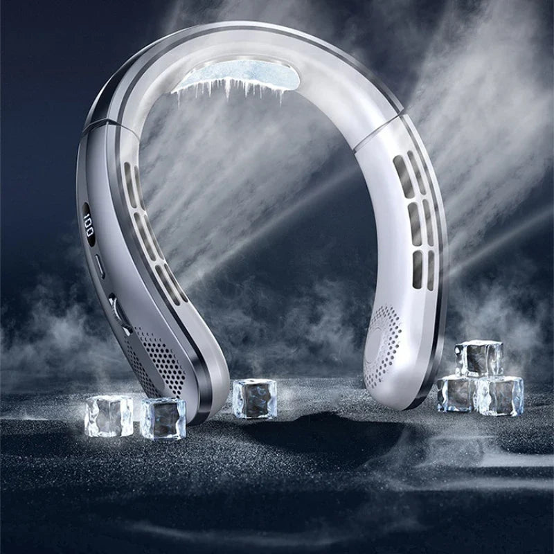 URGGU Bladeless Neck Fan – 100 Speeds, Digital Display