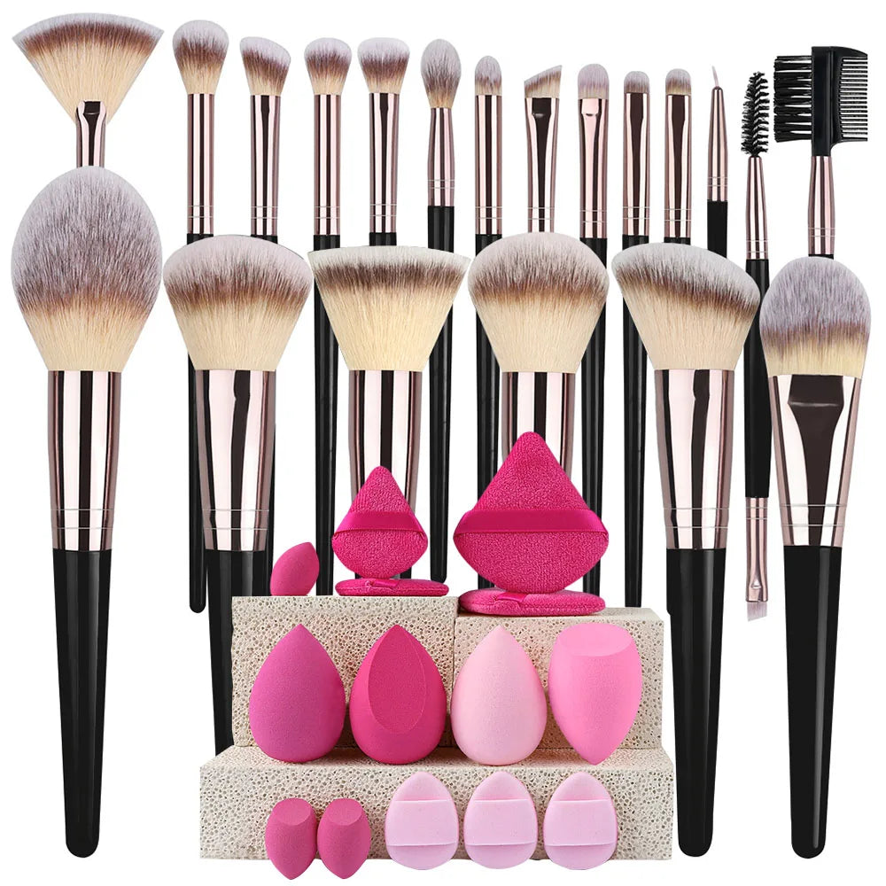 20-Piece Professional Makeup Brush Set – Full Face Kit