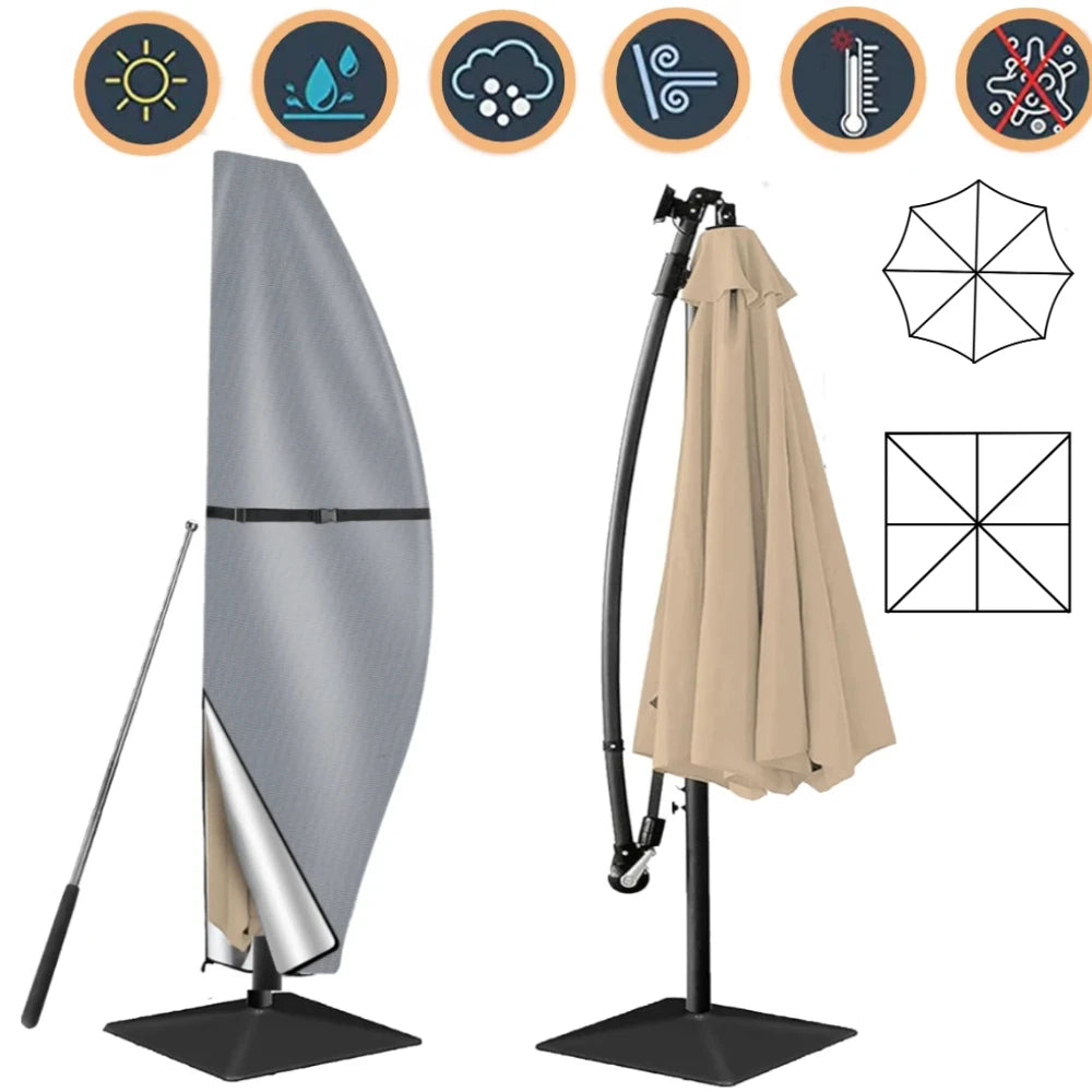 Waterproof Patio Umbrella Cover with Zipper – 7ft to 13ft
