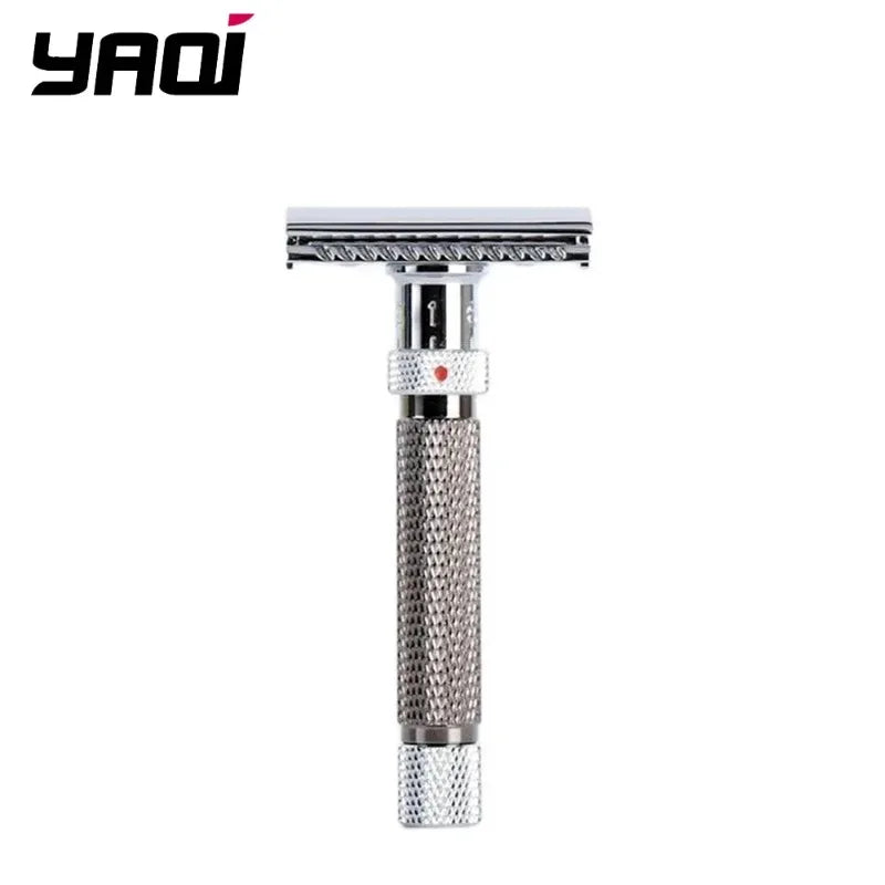 2026 Hot Sale YAQI Safety Razor Yaqi Adjustable The Final Cut Chrome And Gunmetal Color Safety Razor for Men Peaceful Pleasures Health and Wellness