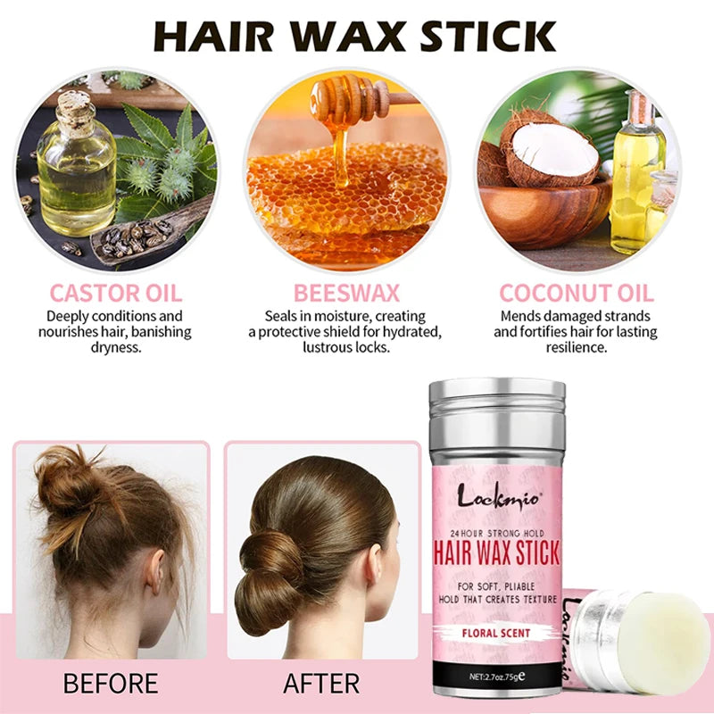 2026 Professional Women's Styling Wax Anti-Frizz Pomade Smoothing Back Hair Mud Messy Hair Control Rod for Natural Wigs Peaceful Pleasures Health and Wellness