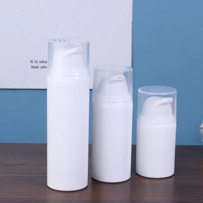 Airless Pump Travel Bottles 15ml 30ml 50ml | Refillable Cosmetic