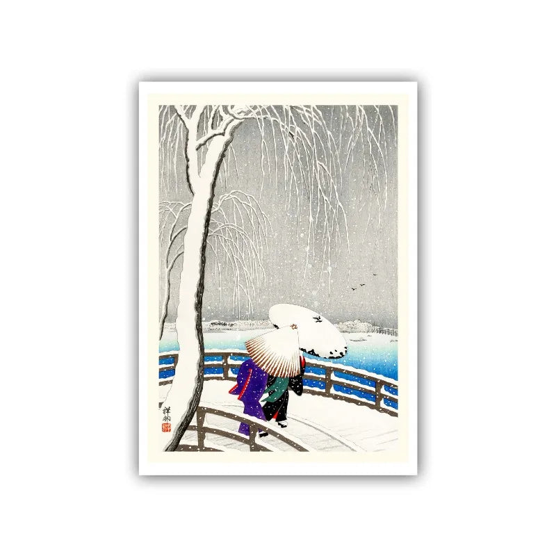 Ohara Koson Japanese Ukiyo Poster Vintage Goldfish Lotus Owl Peacock Geisha Canvas Painting Wall Art for Living Room Home Dec Peaceful Pleasures Health and Wellness 21 50x70cm Unframed
