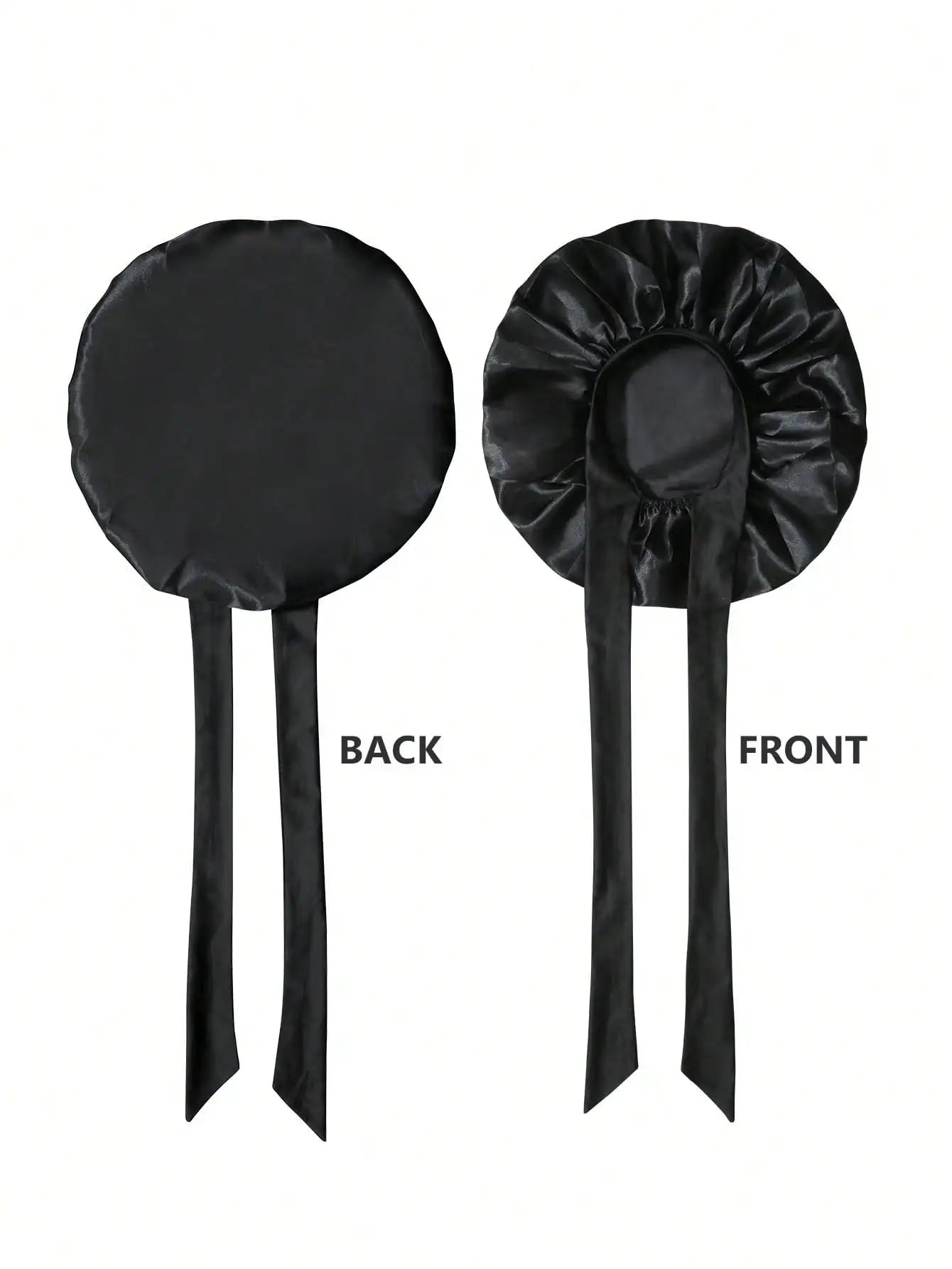 Adjustable Satin Sleep Bonnet with Tie Band – Women & Men