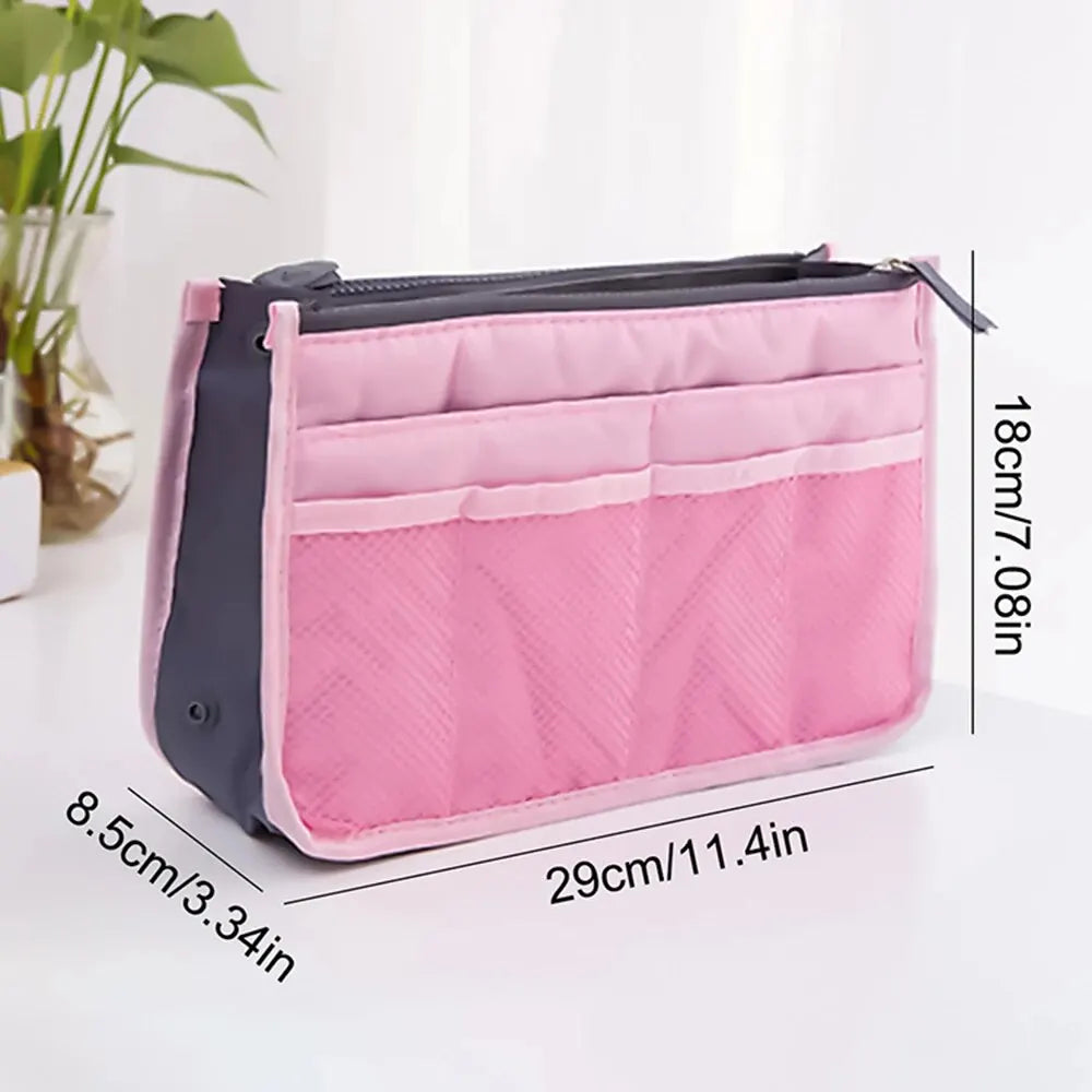 Multi Functional Large Capacity Makeup Bag Portable Double Zipper Toiletries Travel Storage Bag Mommy Bag Multi Pocket Cosmetic Peaceful Pleasures Health and Wellness