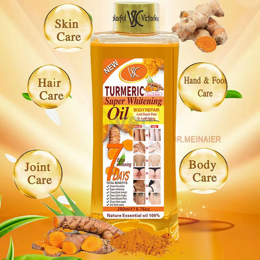 SANENDI Turmeric Essential Oil Face & Body Moisturizer 200ml Facial Body Oil Oasis Select