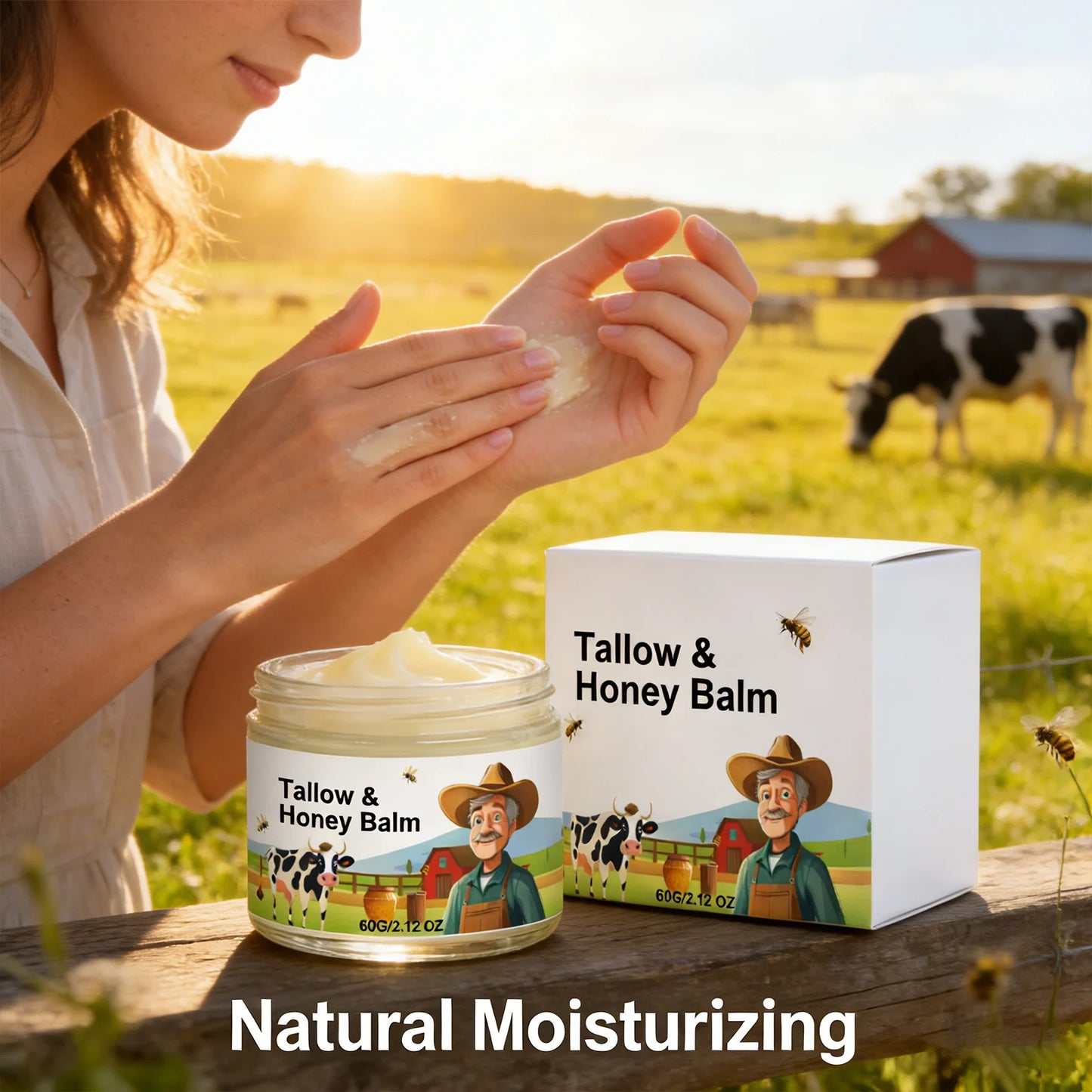 Tallow Honey Balm Facial Cream – Moisturize & Repair Dry Skin Facial Moisturizer Cream Peaceful Pleasures Health and Wellness