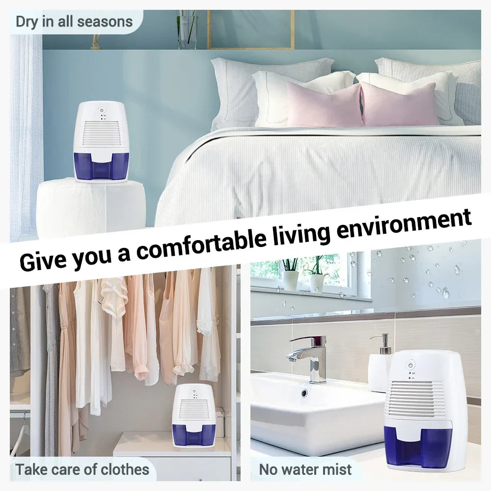 AFDEAL Portable Electric Dehumidifier & Air Purifier 500ml