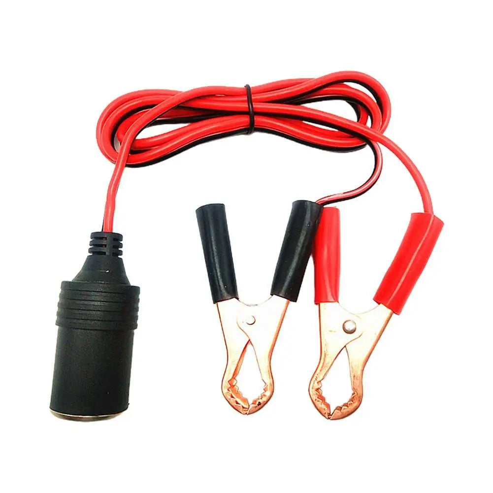 12V Power Car Cigarette Lighter Female To Alligator Battery Connector Auto To Adapter Terminal Clip-on Clip Extension New Peaceful Pleasures Health and Wellness A