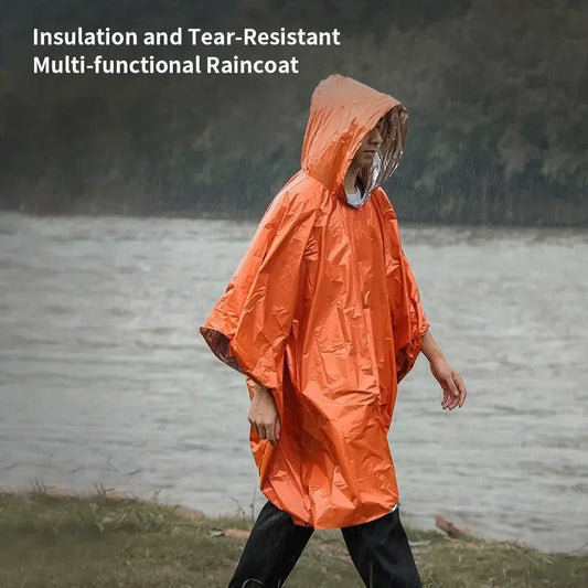 Emergency Raincoat Poncho Waterproof Rainwear Blanket Survival Camping Equipment Cold Insulation Rainwear Camping Equipment Peaceful Pleasures Health and Wellness
