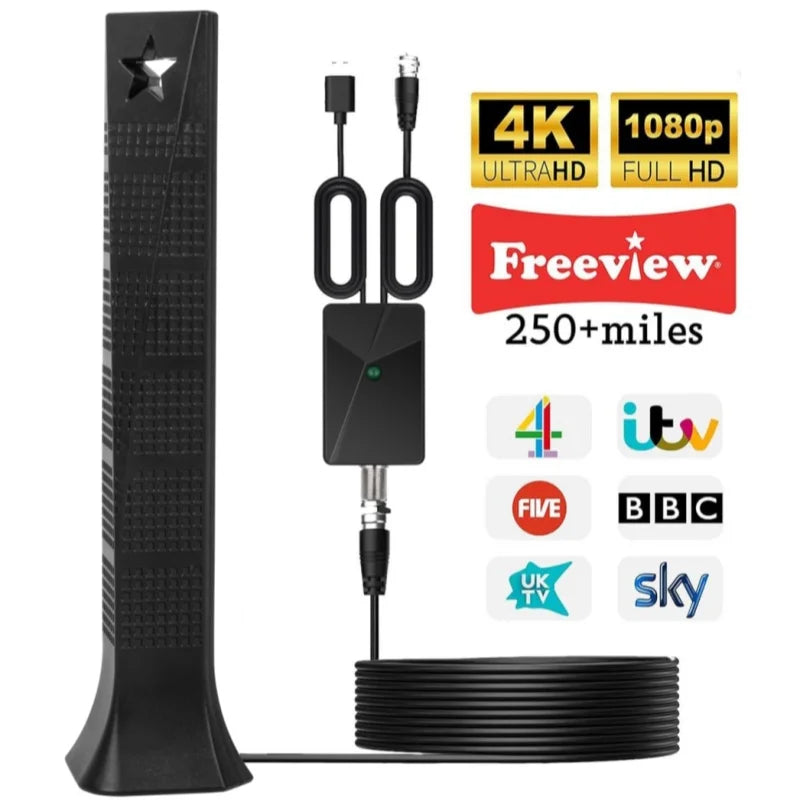 Indoor/Outdoor ATSC HD Digital TV Antenna – Free OTA Channels