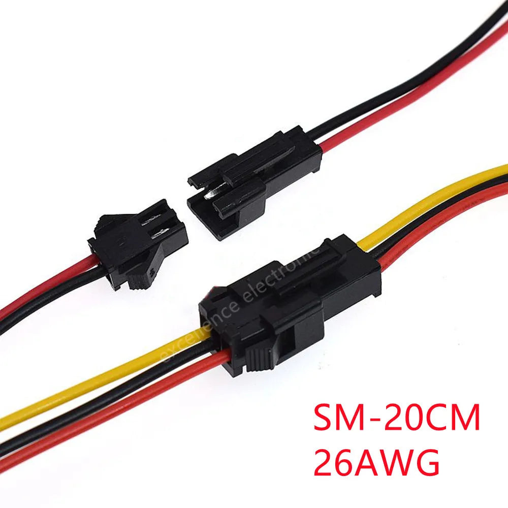 5Pair 1.25mm 2.0mm 2.54mm Pitch Mini JST PH XH SM Male Female Plug Socket Terminal Wires Cables Connector 2/3/4/5/6 Pin Peaceful Pleasures Health and Wellness SM 20cm 6p