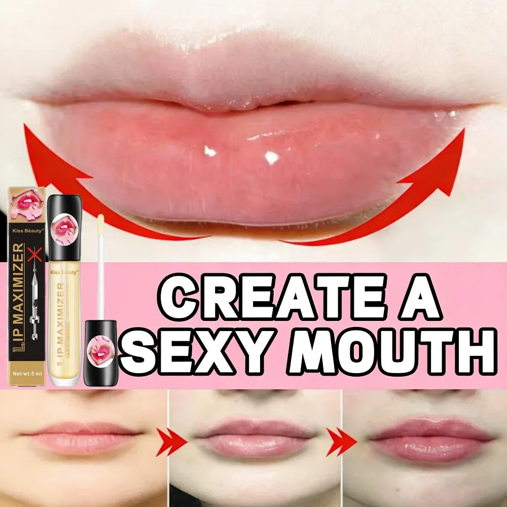 Long Lasting Lip Plumper Oil Serum Instant Volumising Essence Oil Moisturize Repair Lip Fine Lines Increases Elasticity Sexy Lip Peaceful Pleasures Health and Wellness