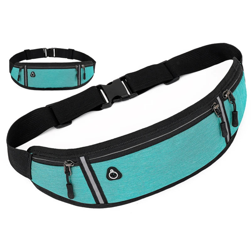 Fitness Cycling Walking Waist Bag Running Phone Bags Unisex Outdoor Equipment Waterproof Invisible Portable Chest Packet Peaceful Pleasures Health and Wellness Lake Blue