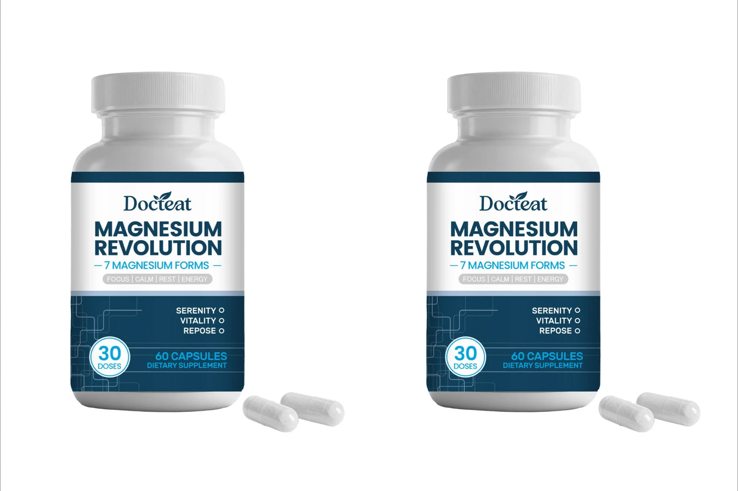 Docteat Magnesium Complex 7 Forms + B6, Zinc & Taurine – 60 Caps