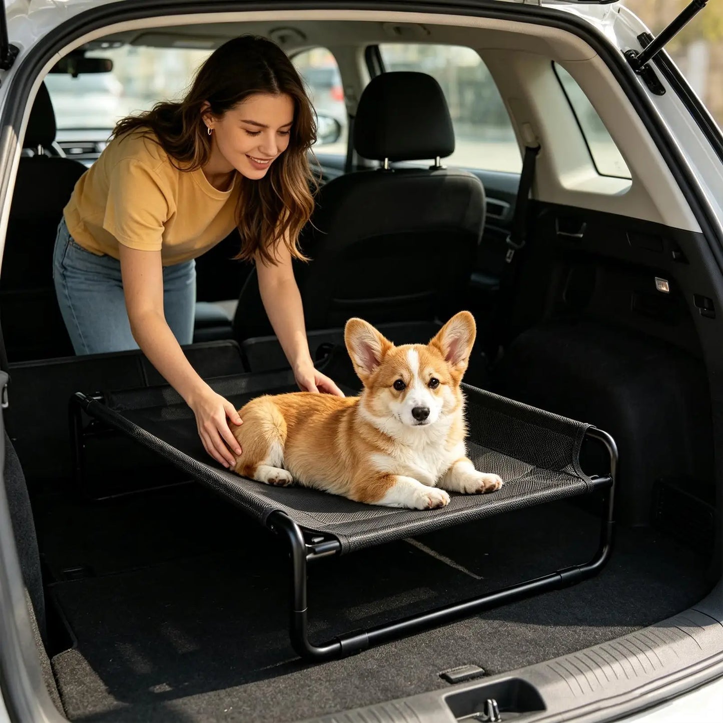 Elevated Dog Bed | Washable Non-Slip Raised Pet Cot Outdoor