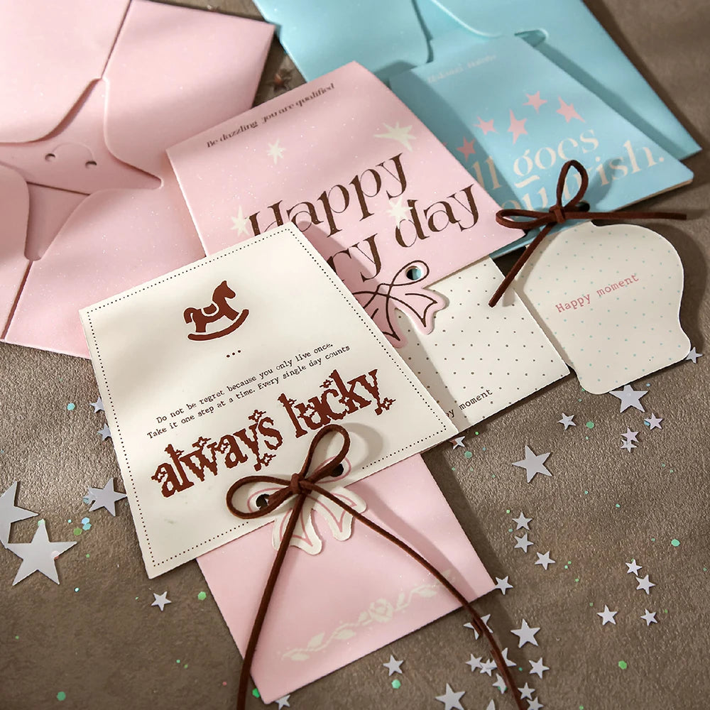 Sparkling Sand Shaped Greeting Card Envelope Limited Romantic Series