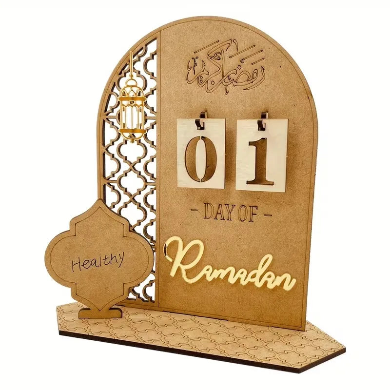 Eid Mubarak Wooden Ramadan Countdown Calendar – DIY Gift 2026