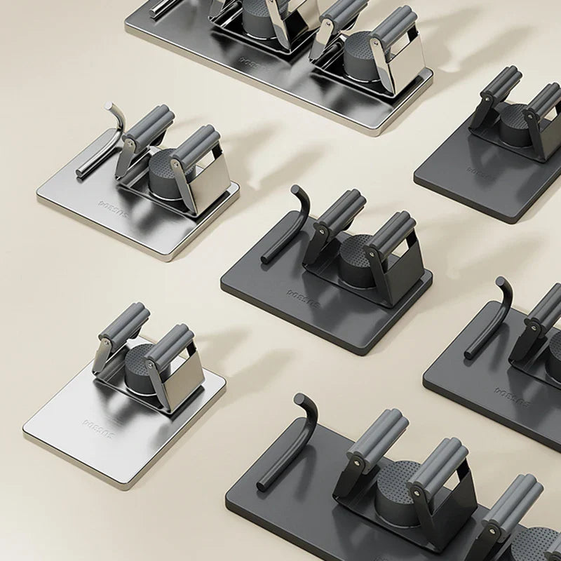 Wall-Mounted Mop & Broom Holder – 304 Stainless Steel Rack