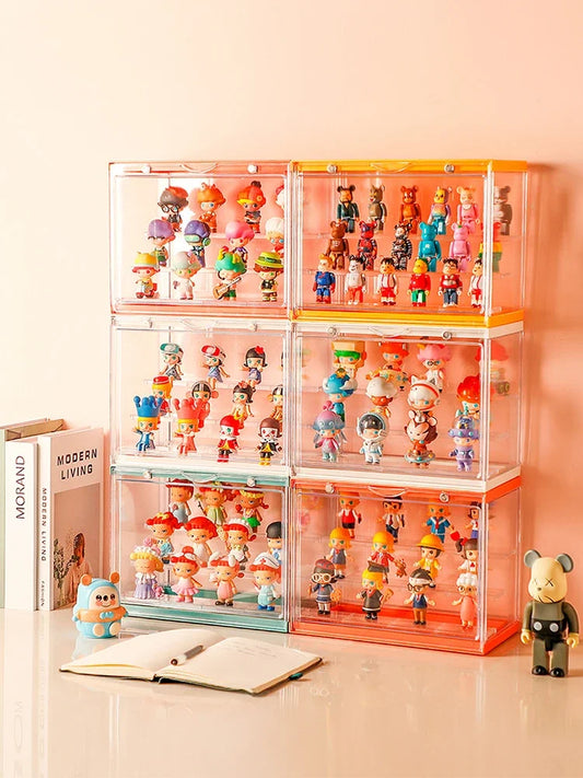 30x17x23cm Acrylic Blind Showcase Action Figures Storage Box Dolls Display Dust-proof Model Art-crafts Toys Storage Organizer Peaceful Pleasures Health and Wellness