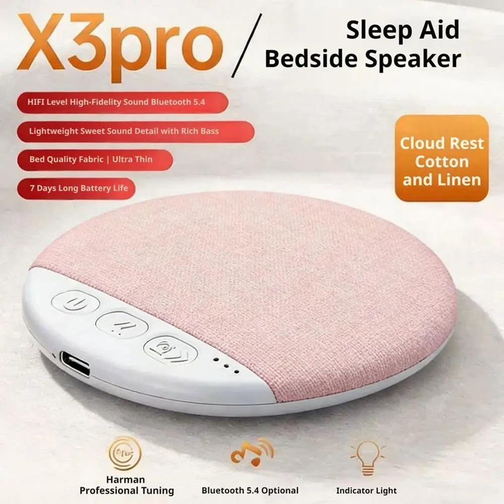 Bluetooth Speaker Sleeping Mute Rechargeable Pillow Audio Protable Comfortable Pillow Audio Disc Speaker Sleeping Aid Conduction Peaceful Pleasures Health and Wellness