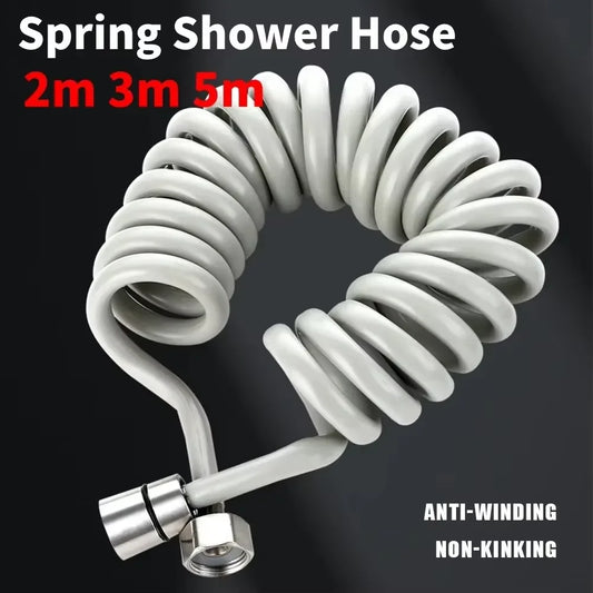 Flexible Spring Shower Hose 2m 3m 5m | Bidet Sprayer Hose Shower Plumbing Hose Peaceful Pleasures Health and Wellness