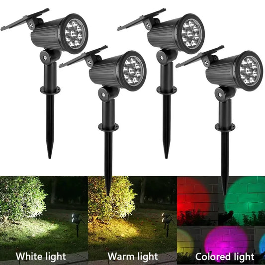 Solar LED Spotlight Outdoor Garden Waterproof IP65 Landscape Light Solar Garden Spotlight Peaceful Pleasures Health and Wellness