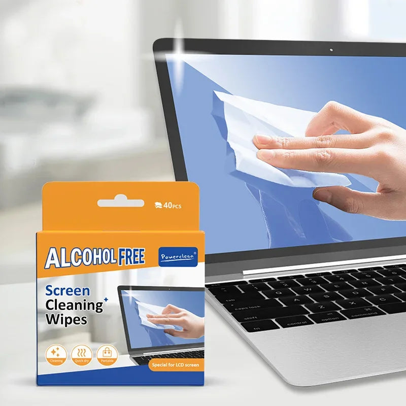 2-in-1 Dry & Wet Screen Cleaning Wipes – 30/40 Pack