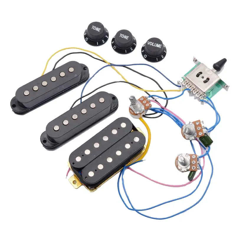 Electric Guitar Pickup Wiring Harness Prewired 5-way Switch 2T1V