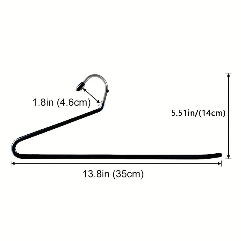 10pcs Space-saving Goose Z-shaped Pants Hanger Durable Metal Material Multi-functional Pant Storage Household Supplies Peaceful Pleasures Health and Wellness