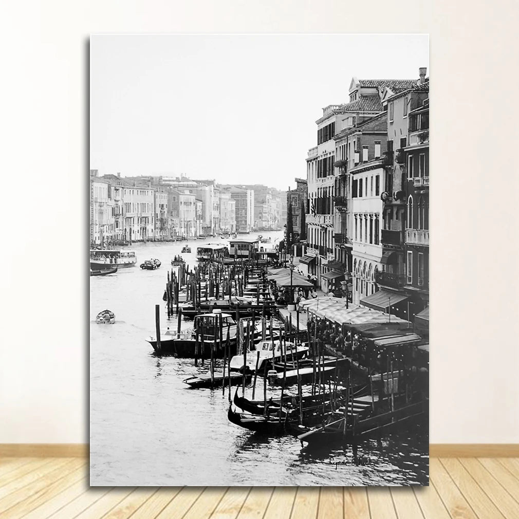 White Retro Poster Wall Pictures For Living Room Decor Paris Landscape Wall Art Canvas Painting Nordic Posters And Prints Black Peaceful Pleasures Health and Wellness 1097XX04 20x30cm Unframed