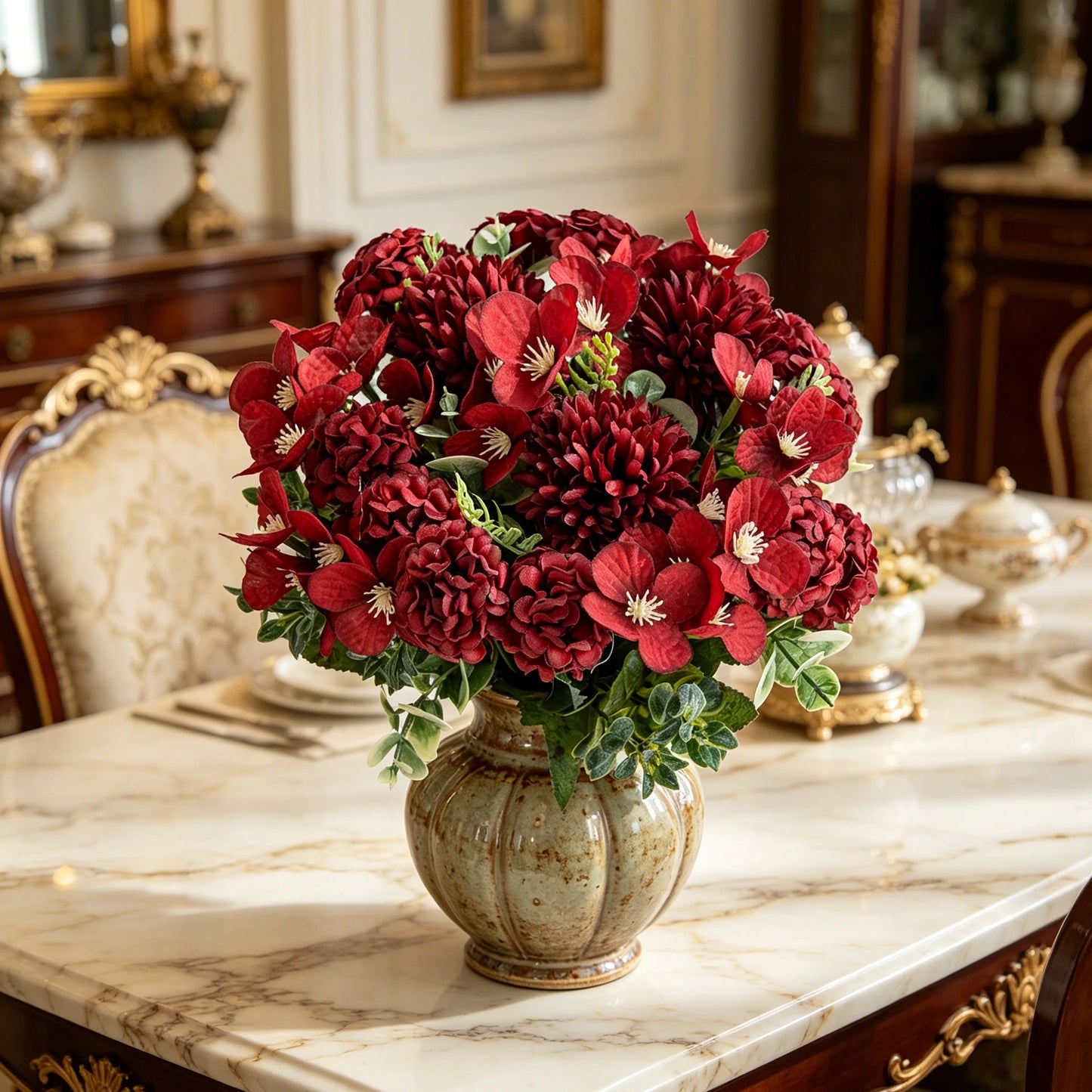 Artificial Silk Chrysanthemum Hydrangea Bouquet | Wedding & Home
