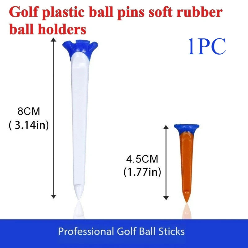 Plastic Golf Tees Soft Rubber Top | Multi-Color Multi-Height Golf Tees Peaceful Pleasures Health and Wellness