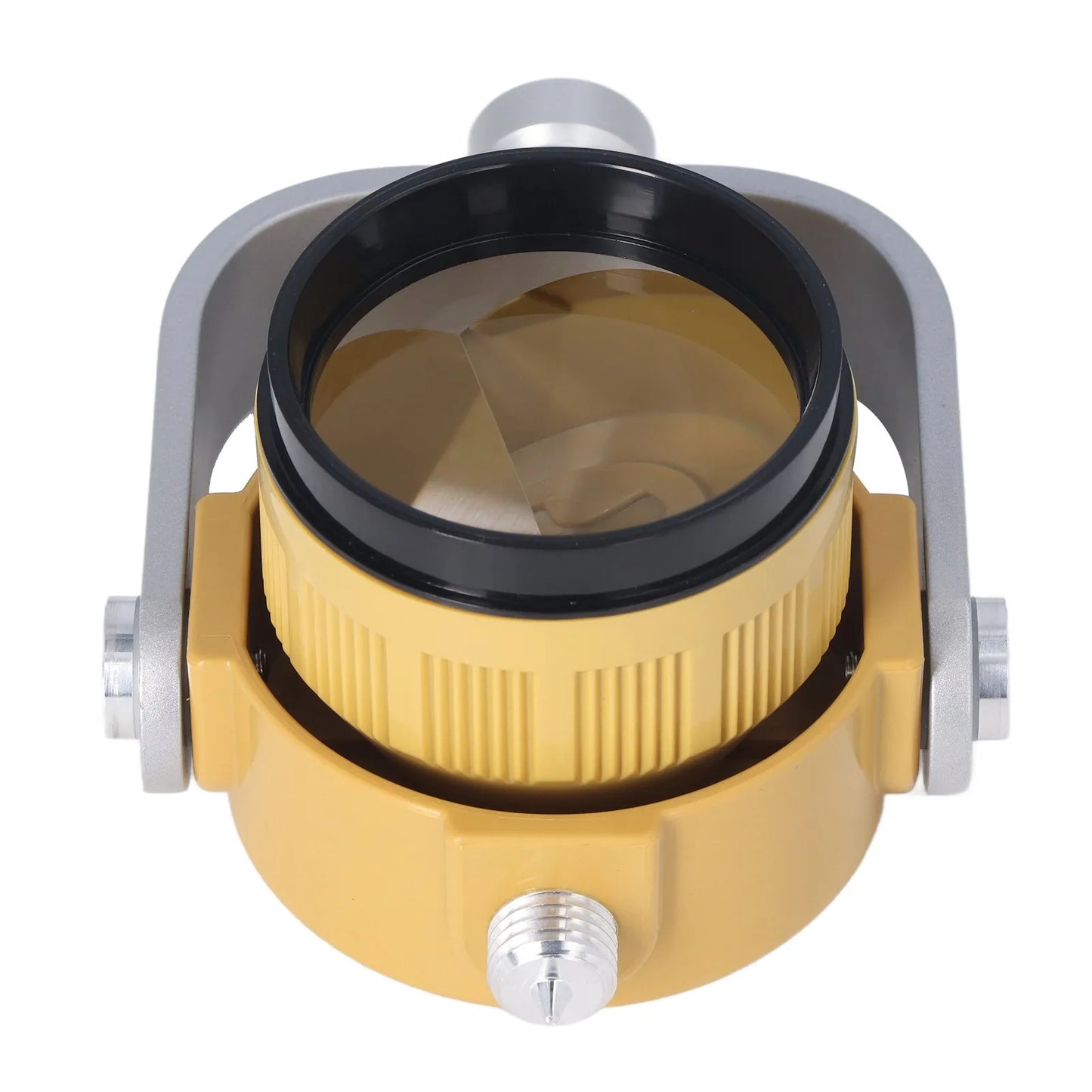 Total Station Single Prism 64 Light Grey ABS and K9 Total Station Prism with Adjustable Brass Connector for Ranging Measurement Peaceful Pleasures Health and Wellness