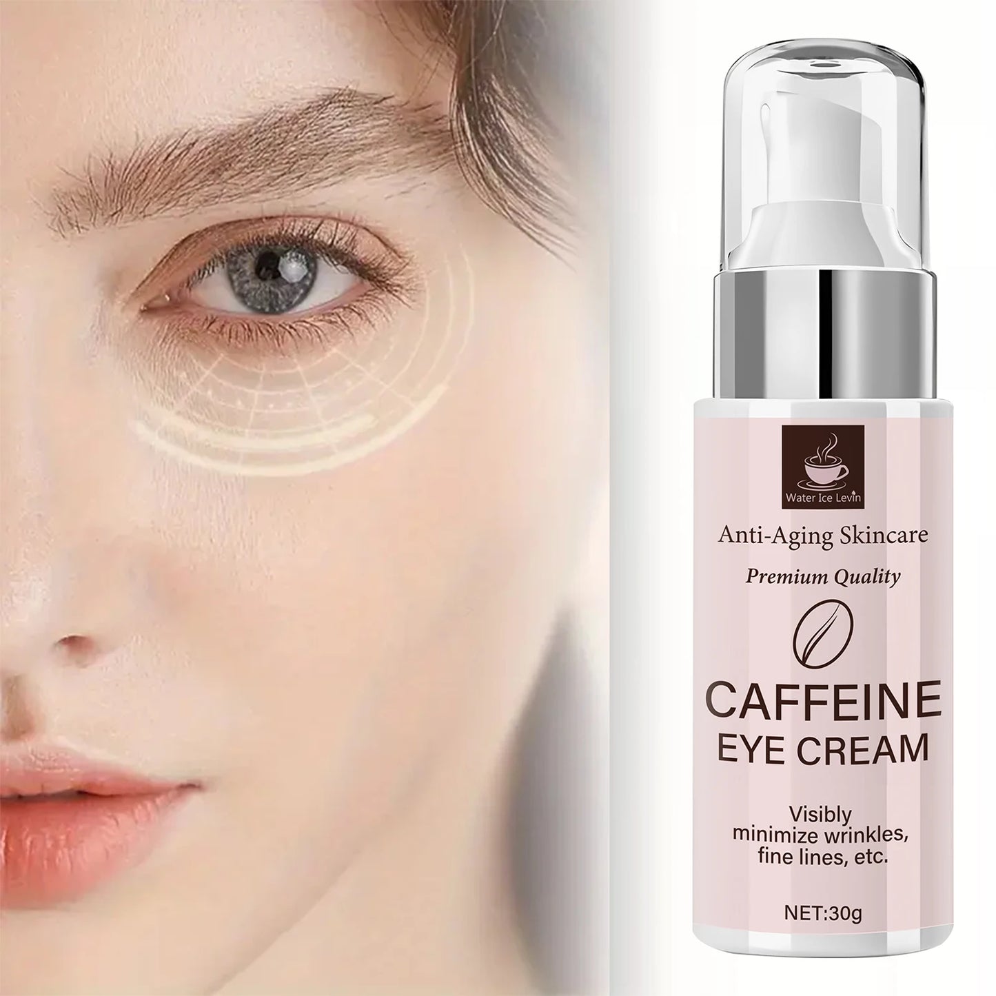 Caffeine Eye Cream with Niacinamide & Hyaluronic Acid | 30g Anti-Aging Eye Cream Peaceful Pleasures Health and Wellness