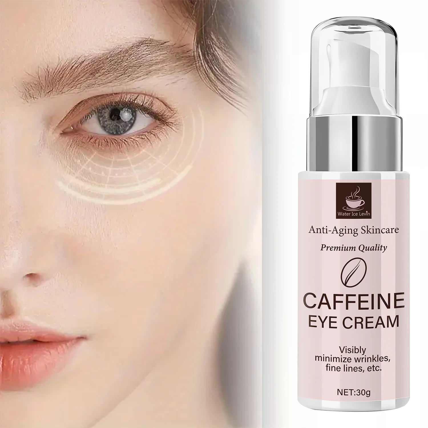 Caffeine Eye Cream with Niacinamide & Hyaluronic Acid | 30g Anti-Aging Eye Cream Peaceful Pleasures Health and Wellness