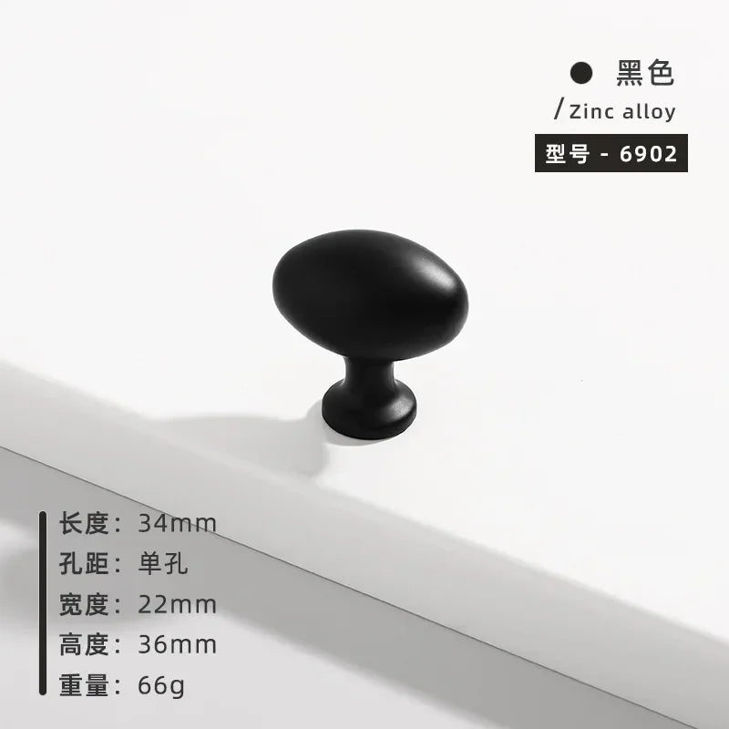 Minimalist Oval Cabinet Knobs & Drawer Handles – Zinc Alloy