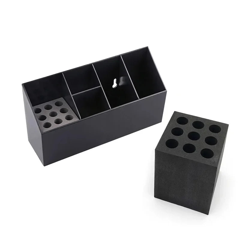 Barber Hairdressing Tool Organizer Box – Scissors & Comb Rack