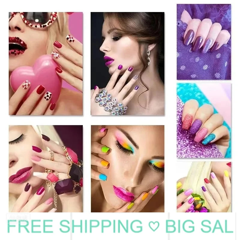 Nail Art Canvas Poster | Nordic Modern Wall Art for Salons