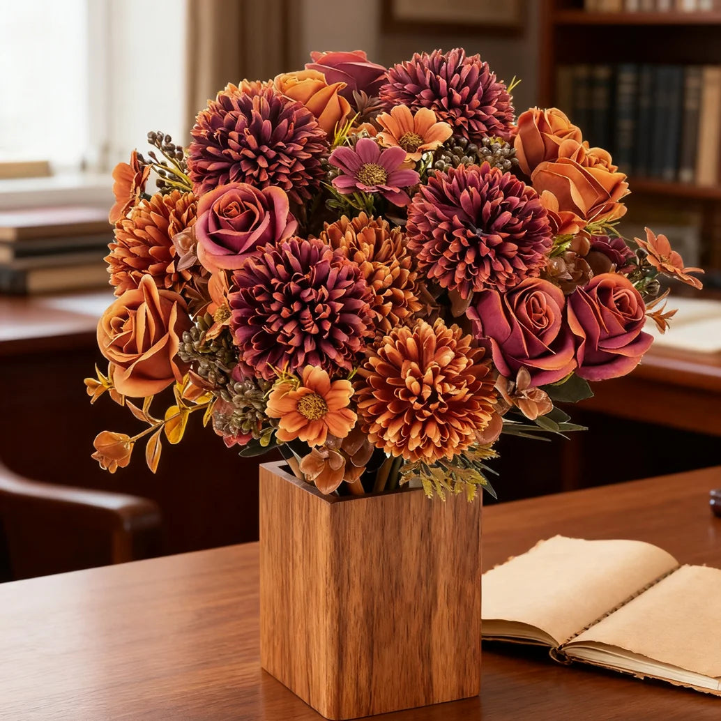 Artificial Silk Rose Bouquet – Wedding & Home Décor Flowers
