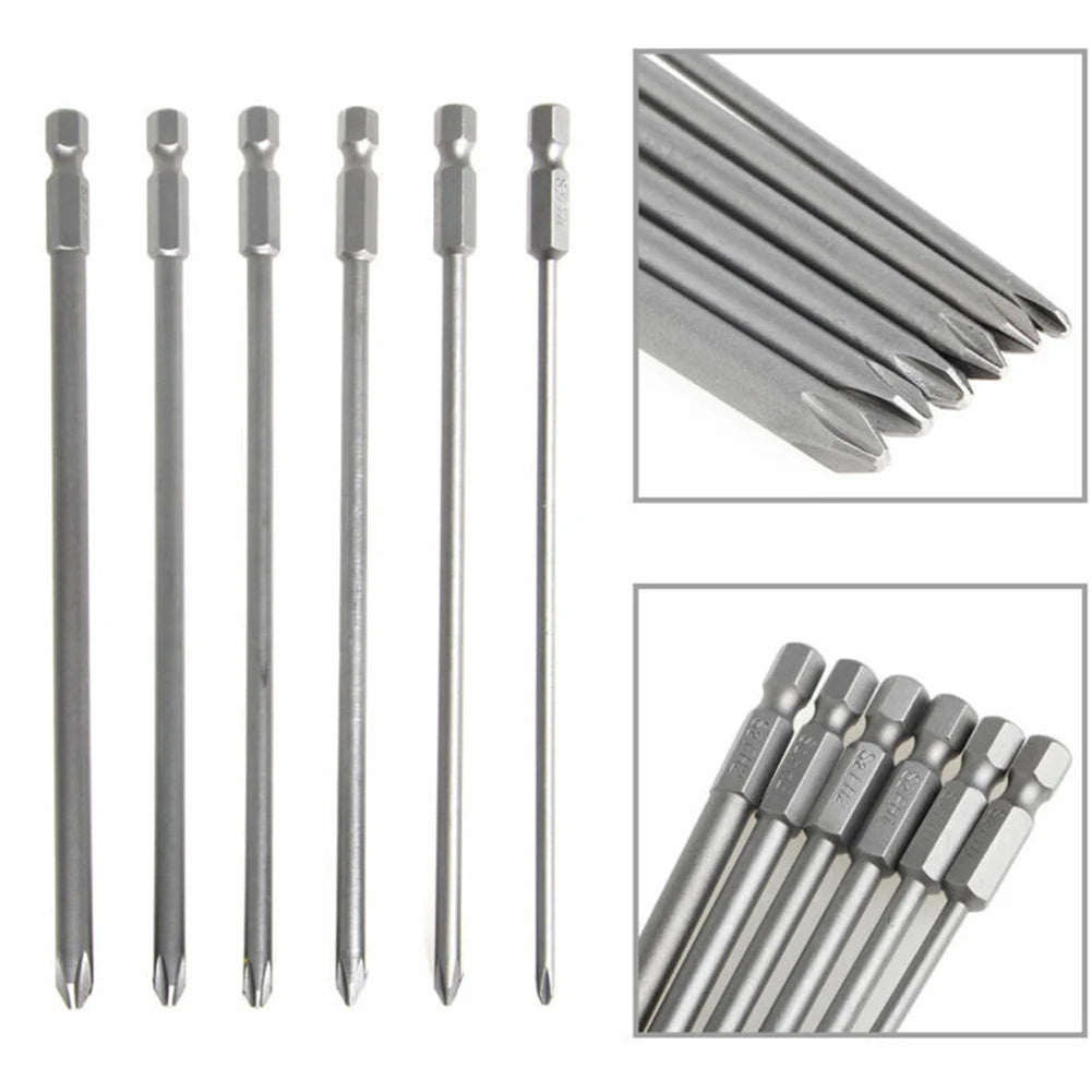 Lot Hex Cross Head Screwdriver Bits Shank Electric Long Bit Drills