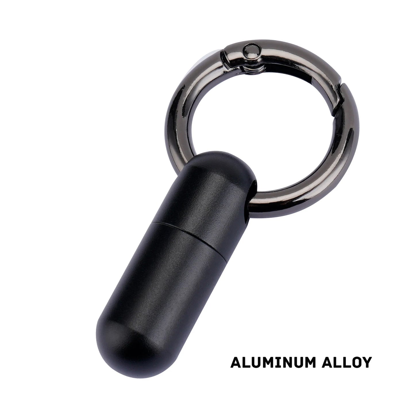 Pure Titanium Waterproof Bunker Portable Small Pill Box Sealed Waterproof Keyring Mini Carry-on First Aid Pill Bottle Three Colo Peaceful Pleasures Health and Wellness Aluminum alloy B