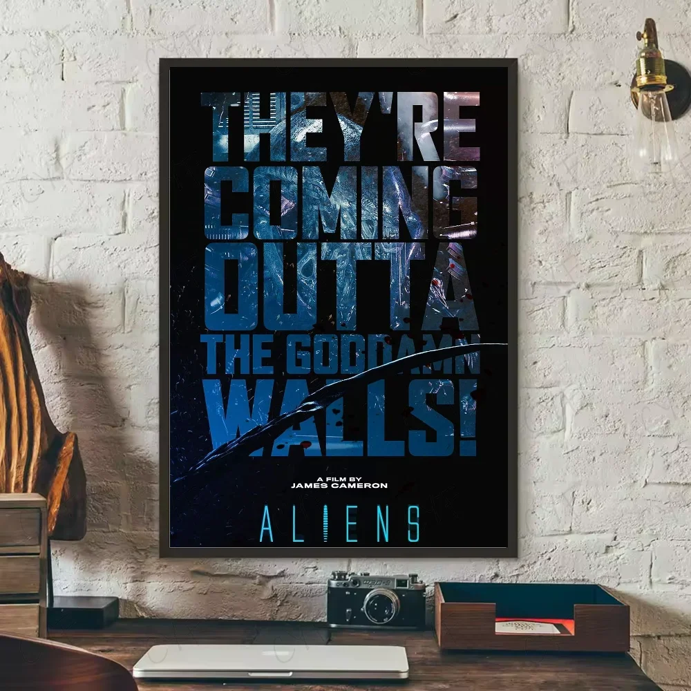 Classic Sci-Fi Alien Movie Poster Canvas Wall Art | Unframed
