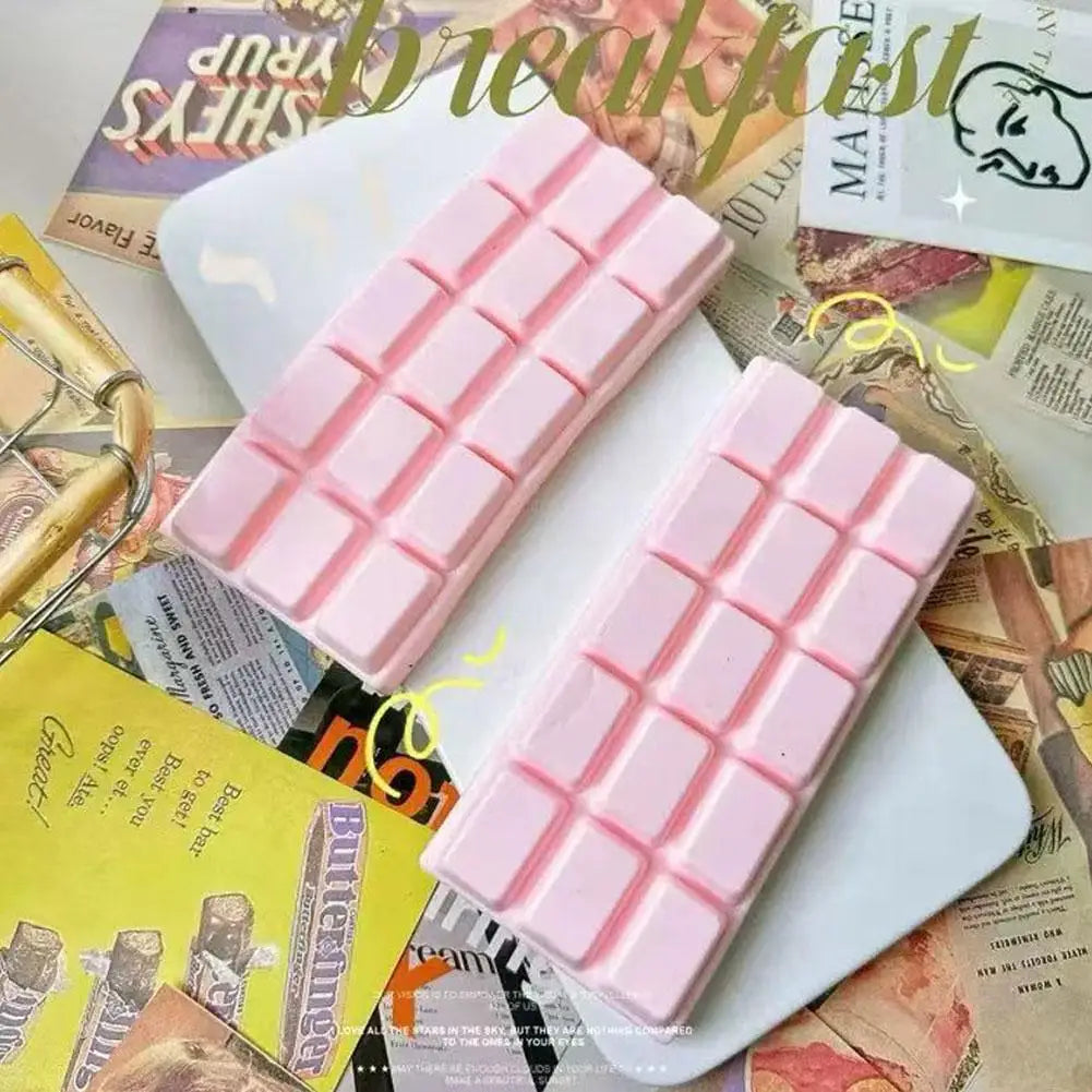 Pink Chocolate Bar Squishy Toy – Slow Rising Fidget Squeeze