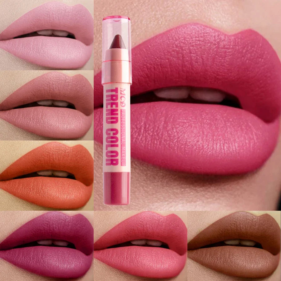 MCD 12-Color Waterproof Lip Liner Pen – Matte & Hydrating