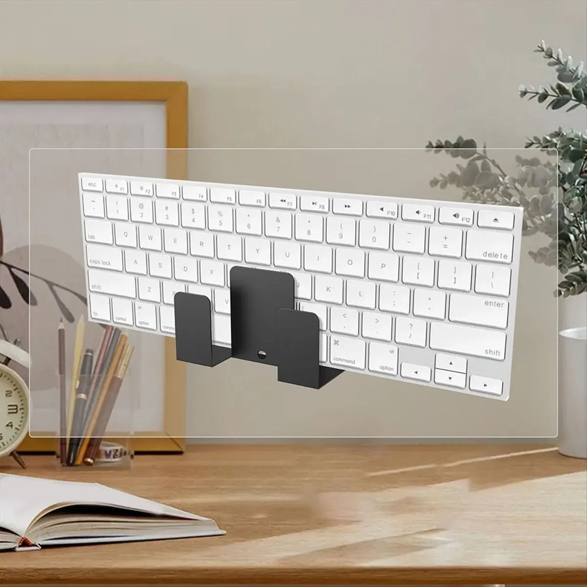 Universal Wall Mount Laptop Stand – Dual Layer Shelf Organizer Peaceful Pleasures Health and Wellness NONE
