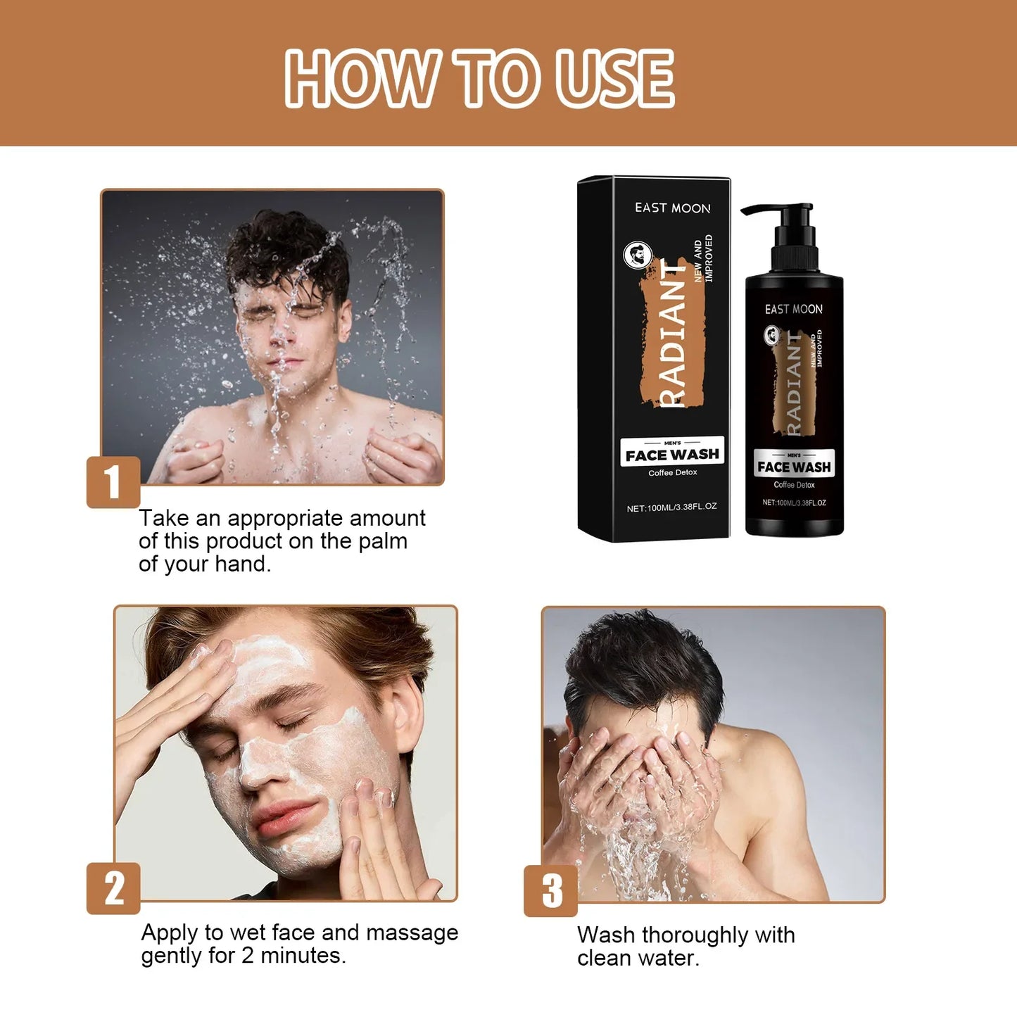 East Moon Men's Face Wash – Oil Control, Brightening & Deep Cleanse