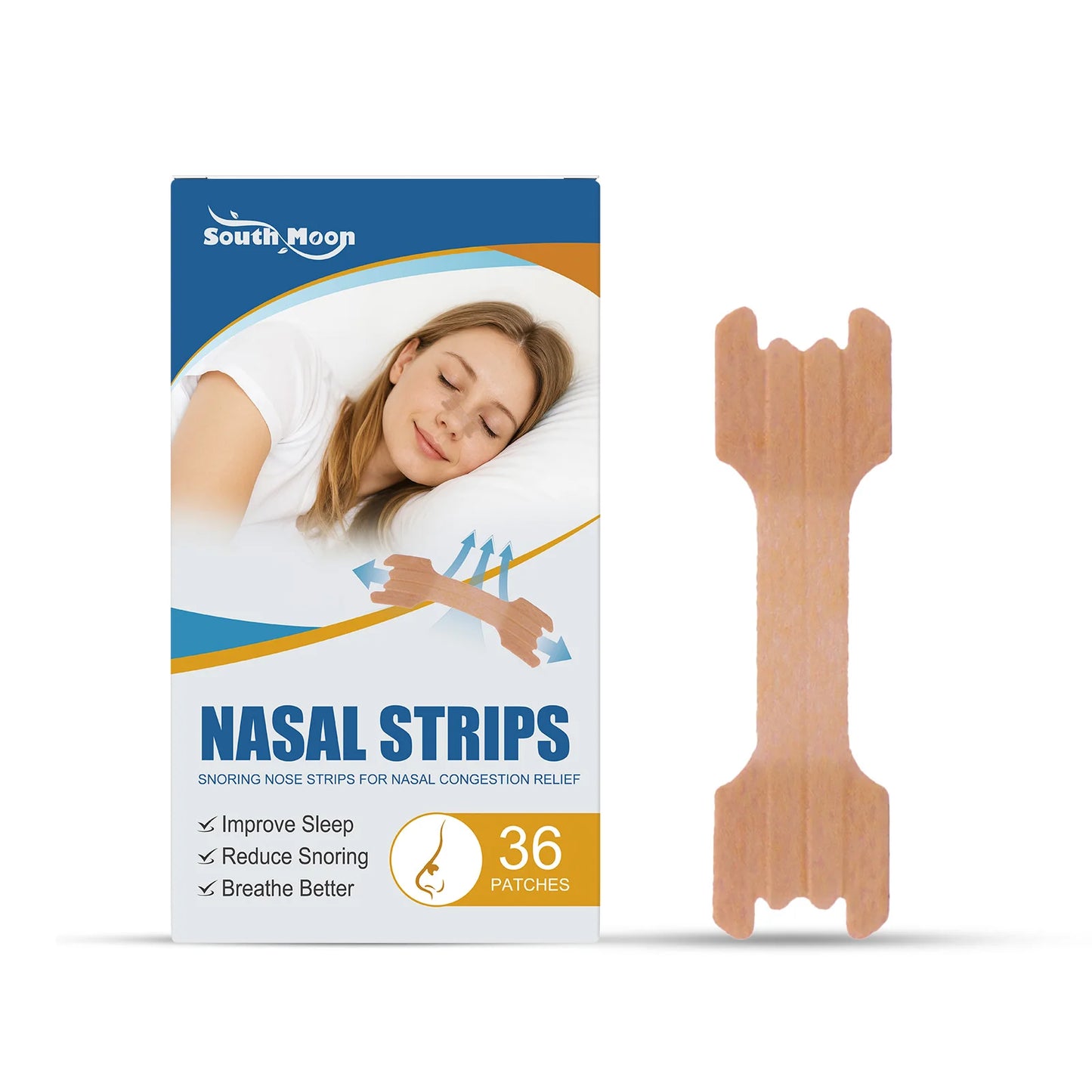 Nighttime Nasal Strips – Breathable, Gentle, All Skin Types