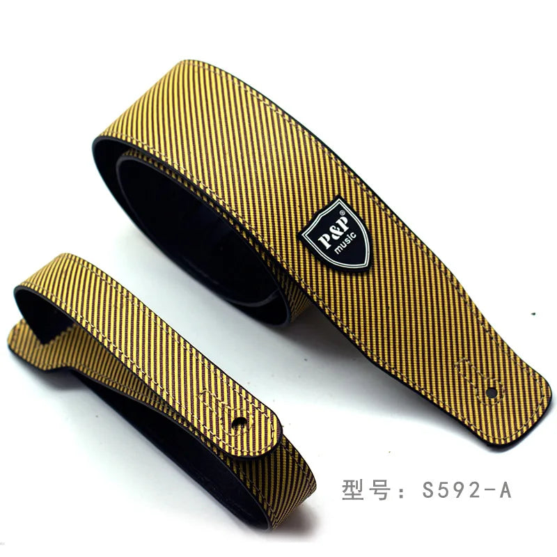 P&PWidth PU Leather Guitar Strap Widen Adjustable Soft Belt Electric
