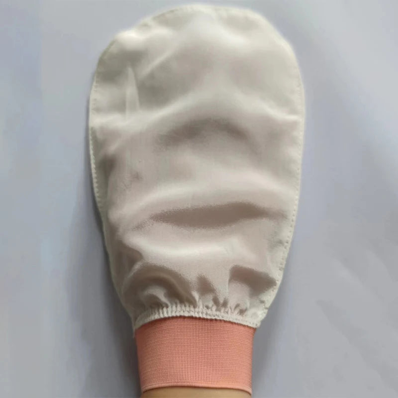 100% Silk Exfoliating Bath & Face Wash Gloves | Skin Scrub